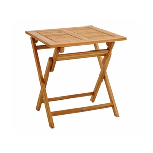 Turin cafebord - Massiv teaktræ - Foldbart - Mål: 70 x 70 cm. - Stærk pris